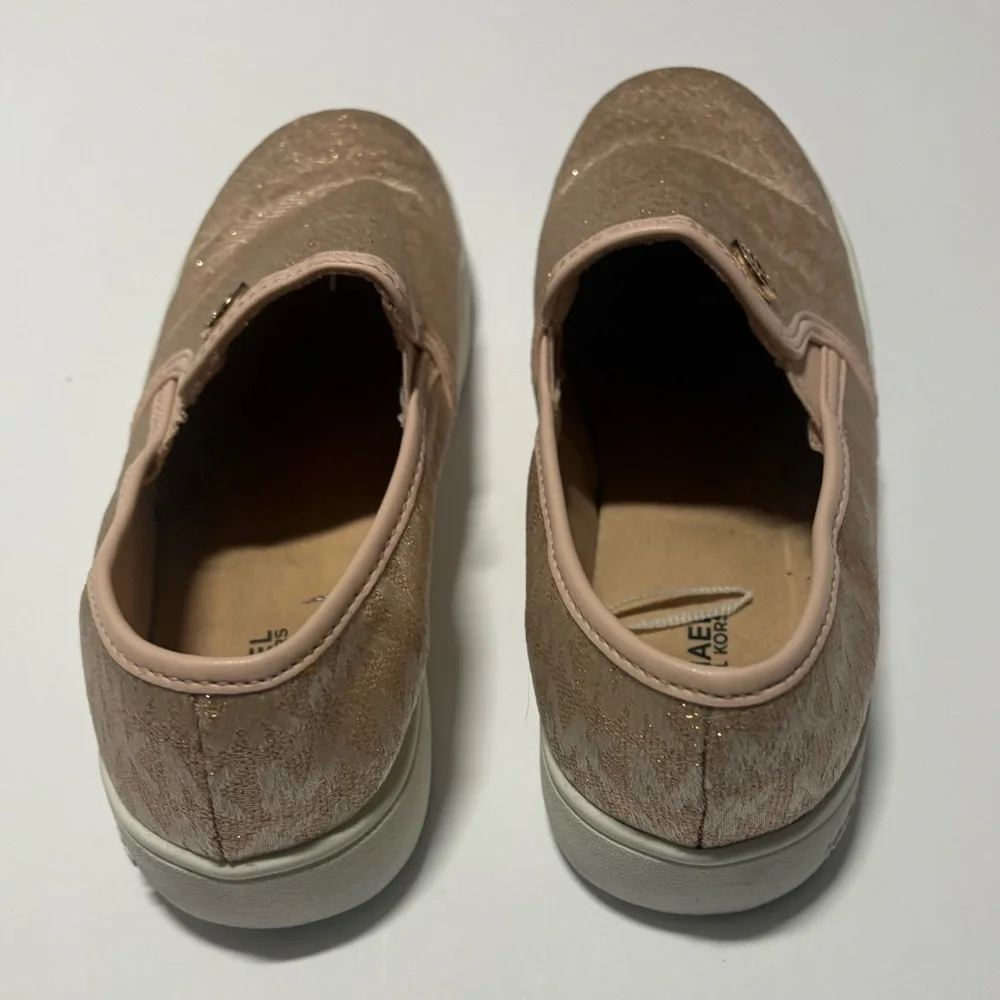 Michael Kors‎ Pink and Cream Logo Slip-Ons